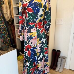 Nordstrom Vibrant Multicolor Long Sleeve Dress